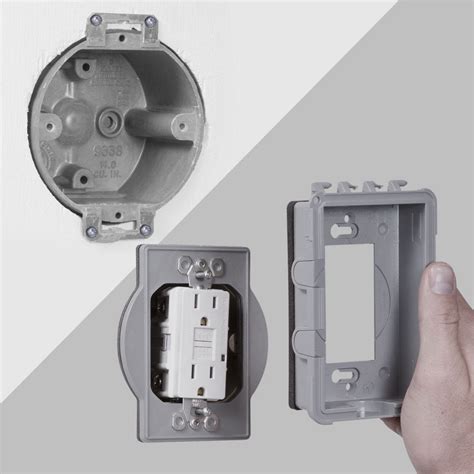 electrical box adapter kit|weatherproof round box adapter.